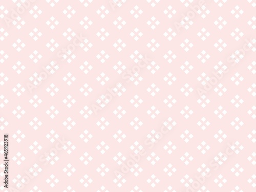 Geometric stylish pink pattern. Simple flower pattern on pink background. Simple decorative pink pattern. 