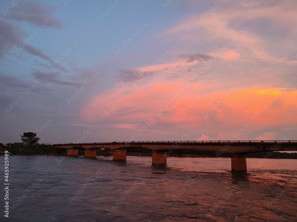 Mohonpur Bridge in Atrai river located at Dinajpur,Bangladesh.