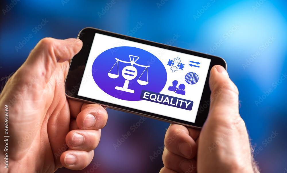 Equality concept on a smartphone