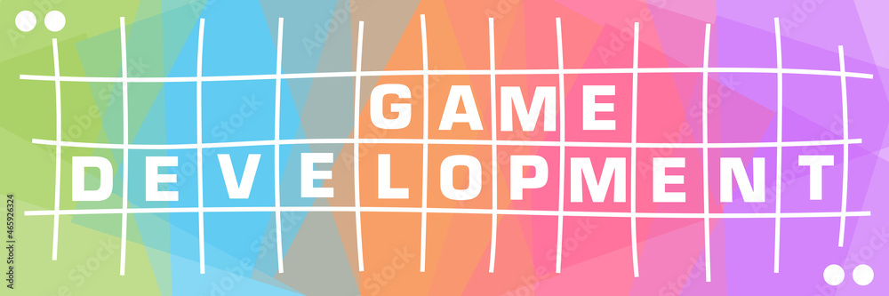 Game Development Colorful Texture Lines Boxes Text 