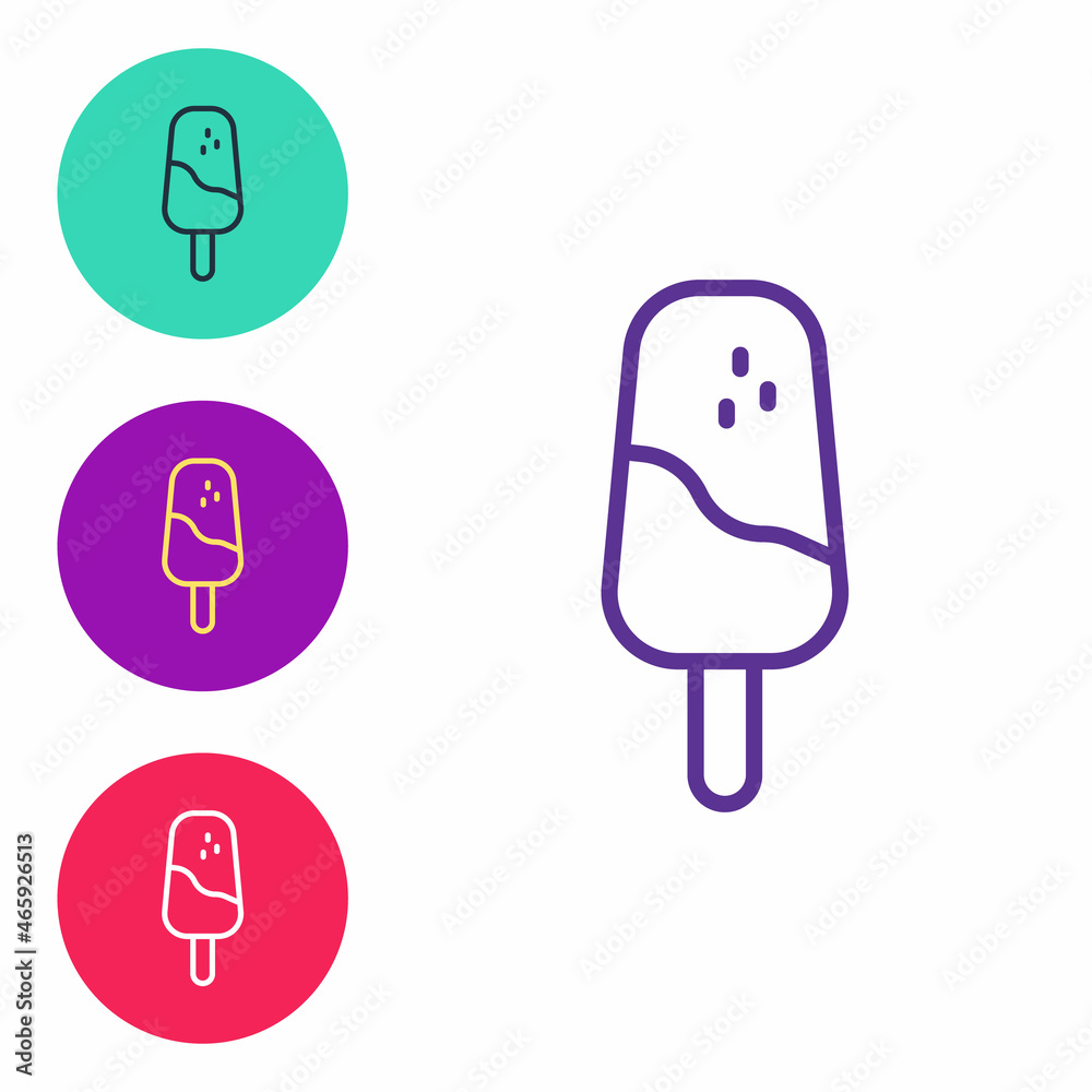 Set line Ice cream icon isolated on white background. Sweet symbol. Set icons colorful. Vector Set line Ice cream icon isolated on white background. Sweet symbol. Set icons colorful. Vector
