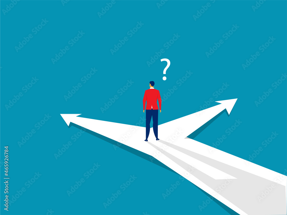 New way concept. Beginning journey adventures and opportunities. Businessman on road outdoor. illustration New way concept. Beginning journey adventures and opportunities. Businessman on road outdoor. illustration