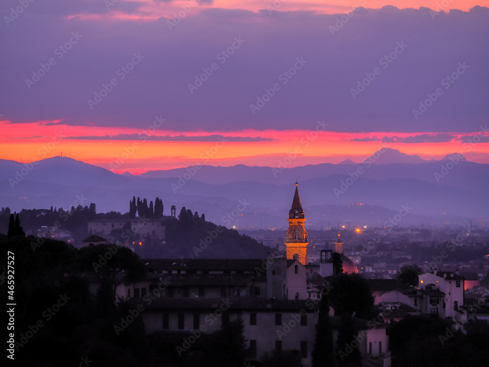 Obraz premium Florence at sunset, nature view