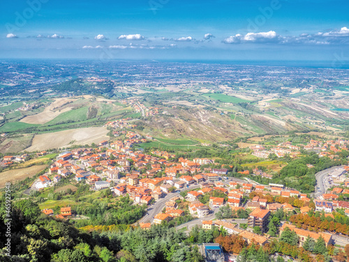 San Marino city view from above during the day © Sergii Mironenko