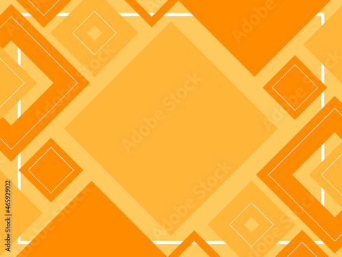 Abstract geometric orange background made from squares and triangles, shape pattern, template with copy space, modern layout, vector 