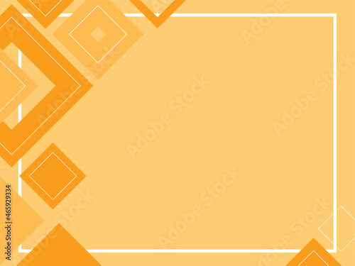 Abstract geometric orange background made from squares and triangles, shape pattern, template with copy space, modern layout, vector 