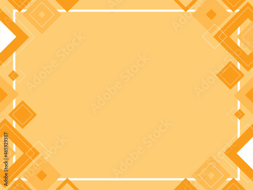 Abstract geometric orange background made from squares and triangles, shape pattern, template with copy space, modern layout, vector 