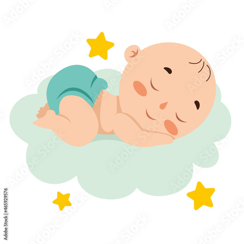 Cartoon Drawing Of A Newborn Baby Character