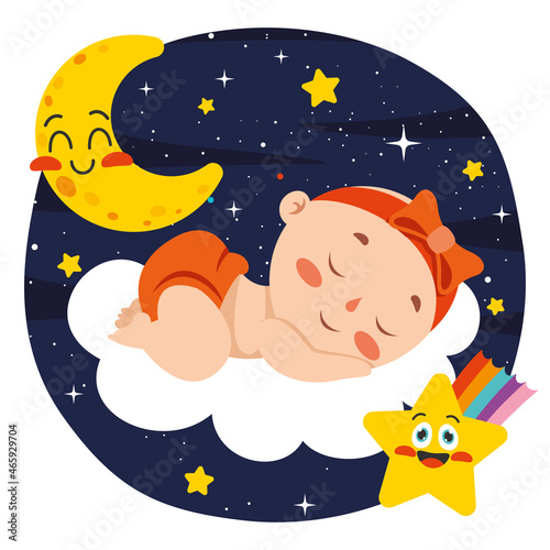 Cartoon Drawing Of A Newborn Baby Character