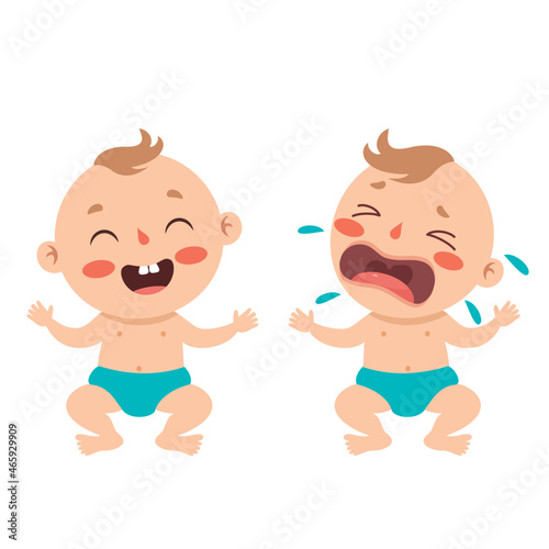 Cartoon Drawing Of A  Newborn Baby Character