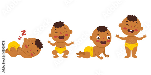 Cartoon Drawing Of A  Newborn Baby Character
