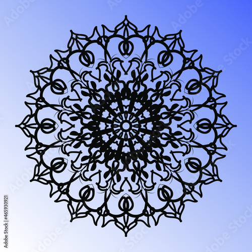 Vector round abstract circle. Mandala style.