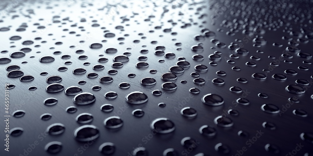 Wet surface. Water drops background. 