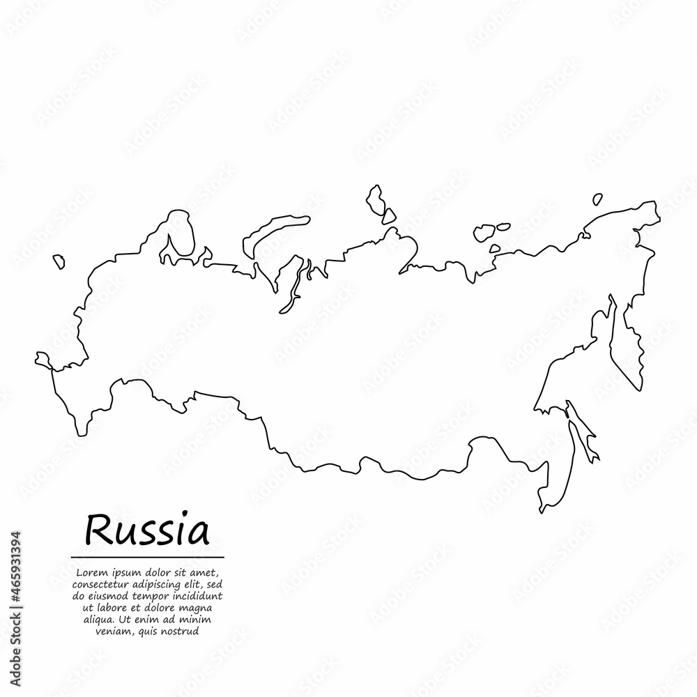 Simple Map Of Russia