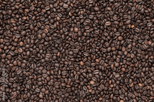 Roasted Coffee beans background .