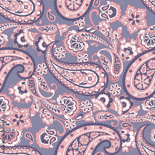 Damask Paisley seamless vector pattern for fabric design