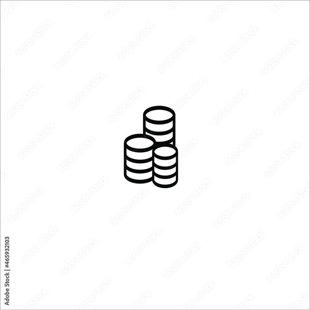 coins, money icon vector illustration coins, money icon vector illustration