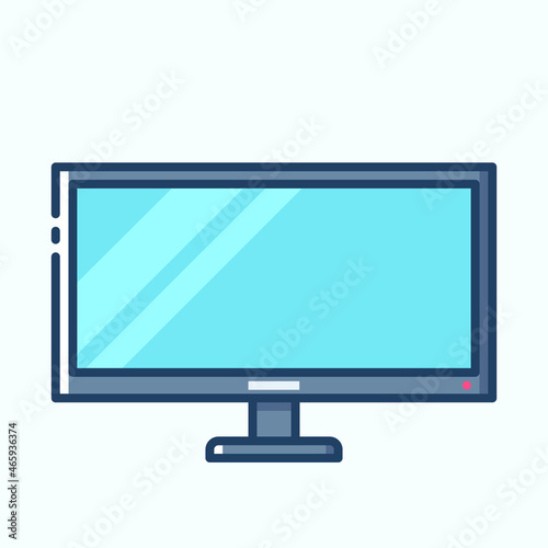 TV flat screen lcd colored icon. Collection of electronic devices and gadgets icons. Vector stylish outline illustrations on light background.