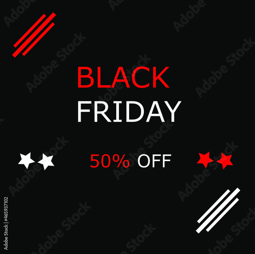 black Friday sale promotion banner, sale discount banner, vector design.