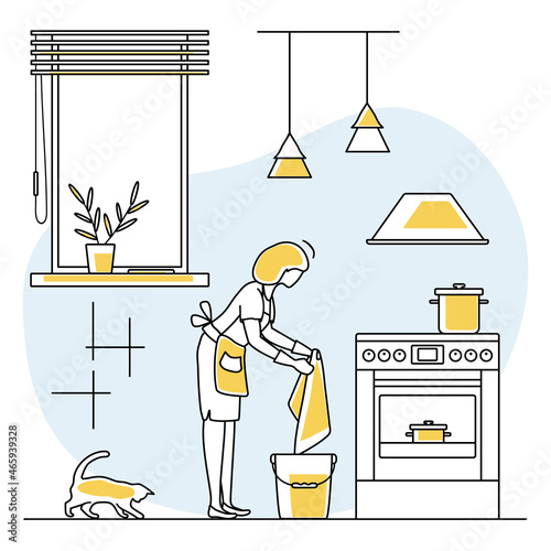 Vector Cleaning service Household Housekeeping