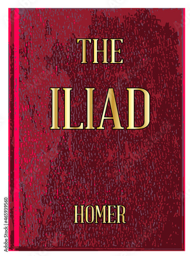 The Homer Iliad Red Book Cover