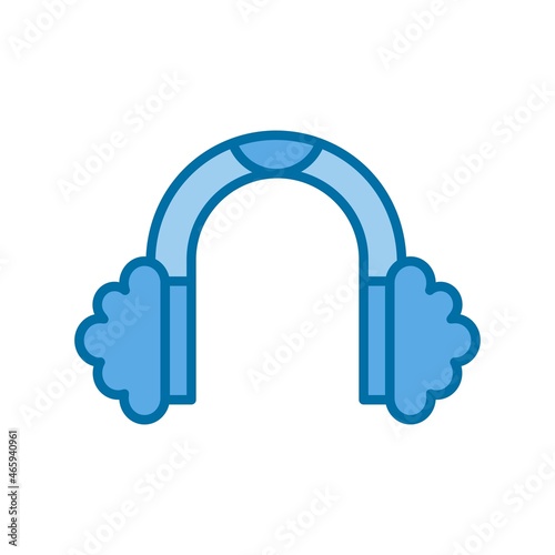 Earmuffs Filled Blue Vector Icon Design