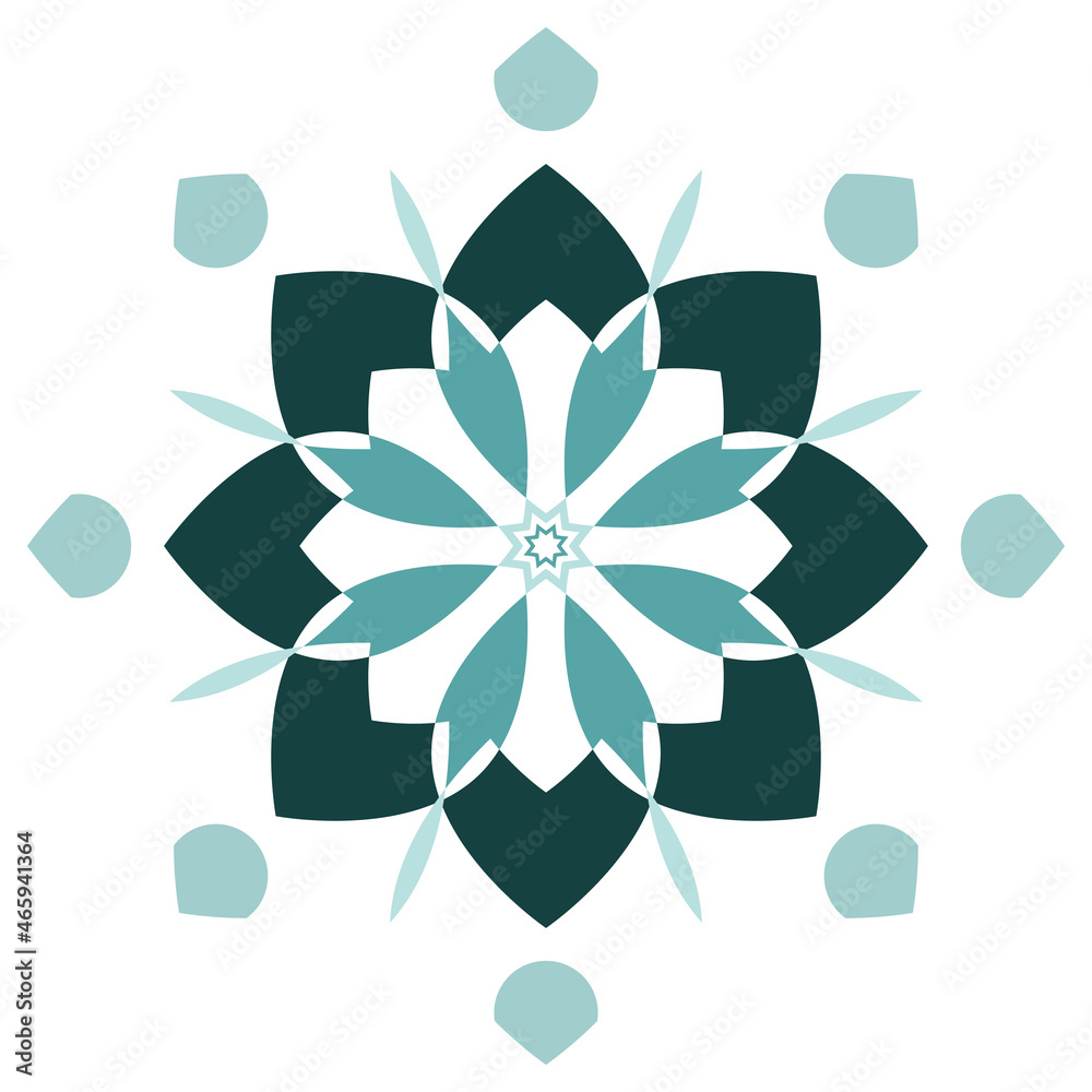 Geometric logo template. Round arabic ornamental symbols. Floral pattern. Moroccan print. Colored mandala illustration. Geometric logo template. Round arabic ornamental symbols. Floral pattern. Moroccan print. Colored mandala illustration.