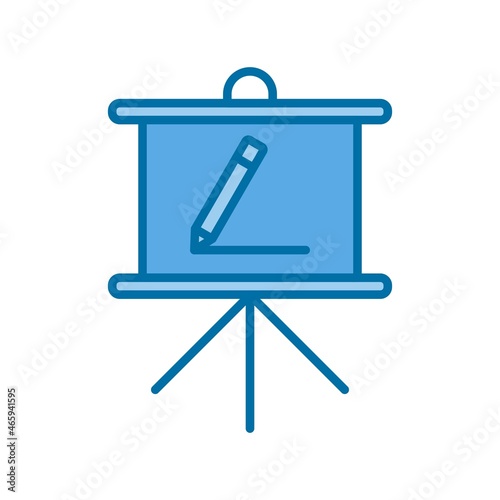 Flipchar Filled Blue Vector Icon Design
