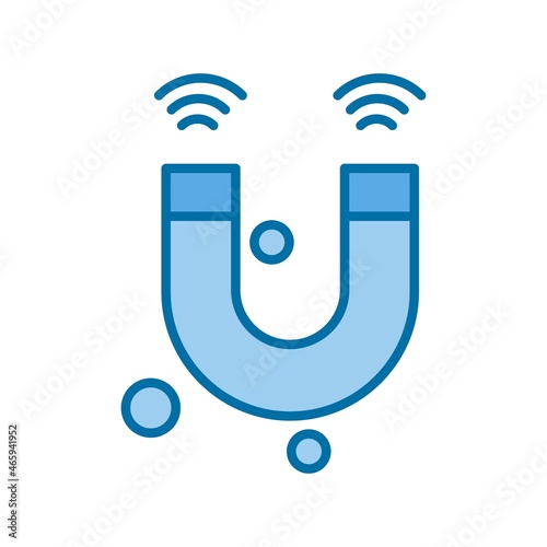 Magnet Filled Blue Vector Icon Design