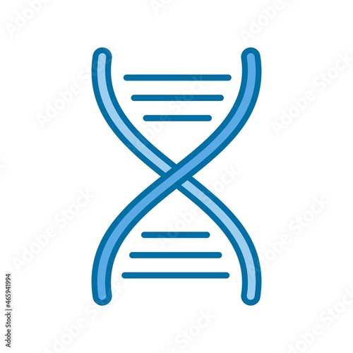 DNA Filled Blue Vector Icon Design