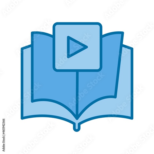 Lessons Filled Blue Vector Icon Design