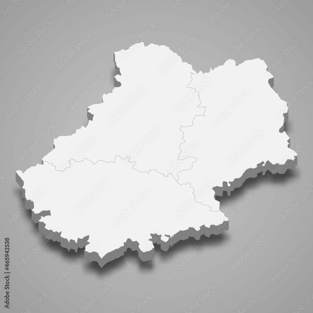 3d isometric map of Lot is a department in France 3d isometric map of Lot is a department in France