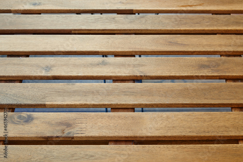 Brown wooden texture from garden table view in perspective