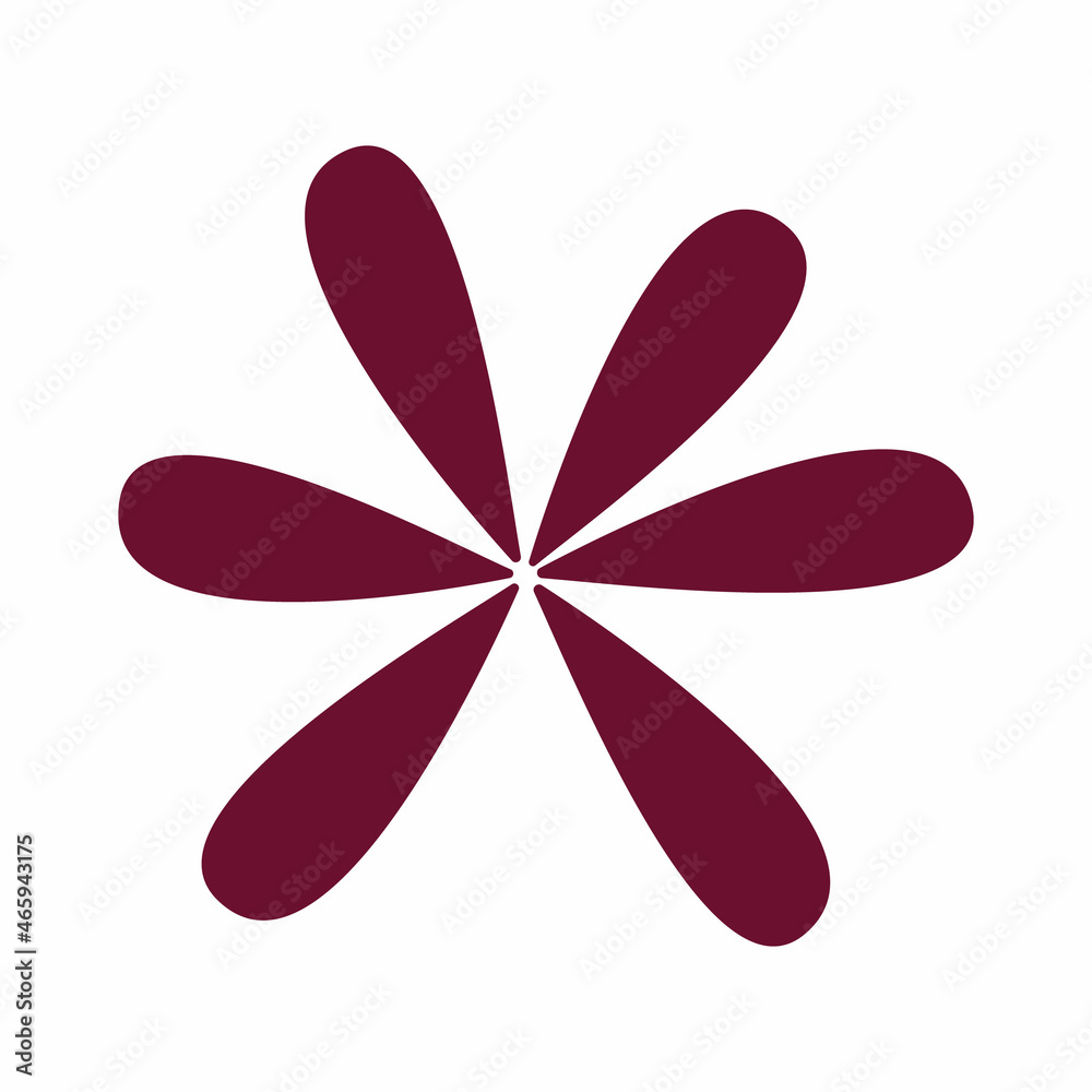 stylized flower, flat design, isolated on white stylized flower, flat design, isolated on white