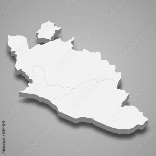 Bild auf Leinwand 3d isometric map of Vaucluse is a department in France