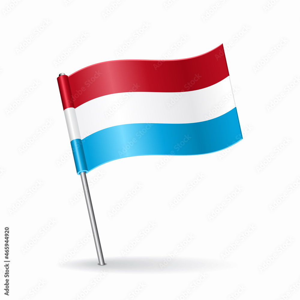 Luxembourg flag map pointer layout. Vector illustration. Luxembourg flag map pointer layout. Vector illustration.