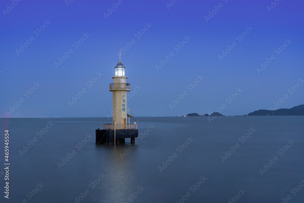 Lighthouse at the coast of Zhuhai China
