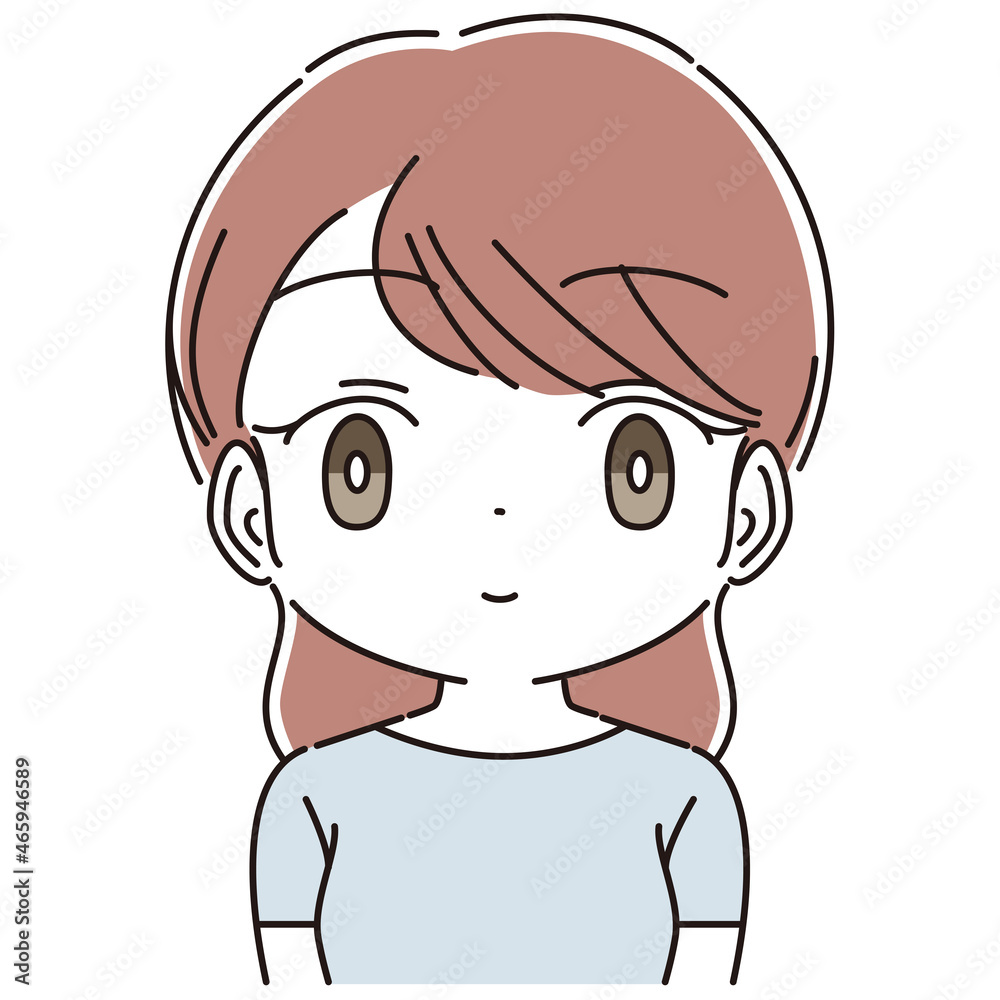 微笑んでいる女性 上半身アップ 微笑んでいる女性 上半身アップ