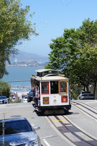 cable car moving upwards