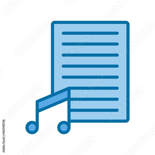 Song Writer Filled Blue Vector Icon Design