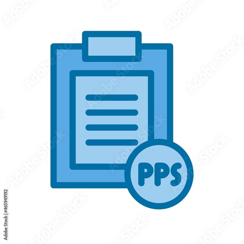 PPS file Filled Blue Vector Icon Design photo