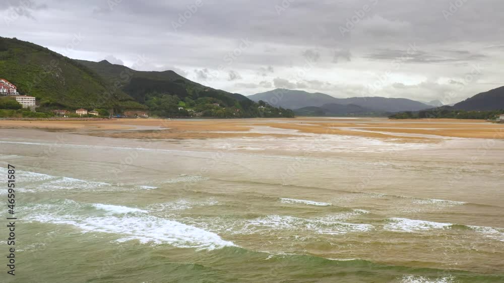 Aerial drone view of the Urdaibai Biosphere Reserve in Mudaka in the Basque Country Aerial drone view of the Urdaibai Biosphere Reserve in Mudaka in the Basque Country