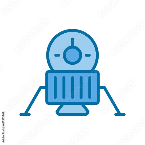Lander Filled Blue Vector Icon Design
