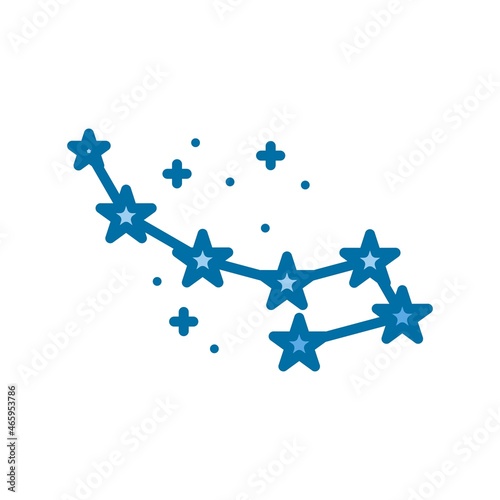 Constellation Filled Blue Vector Icon Design