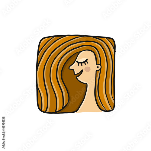 Woman Beauty logo. Sketch for your design