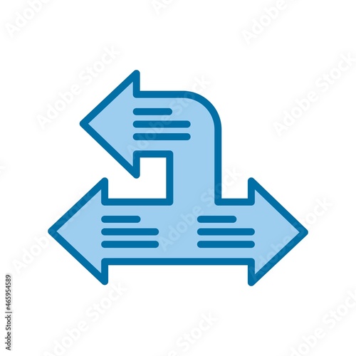 Arrows Filled Blue Vector Icon Design