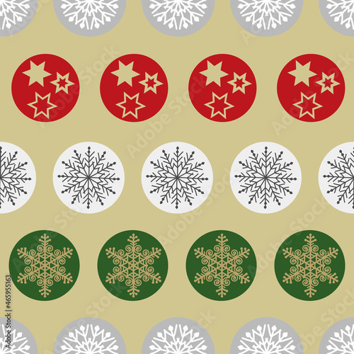 vector magical snowflakes dots gold seamless pattern background