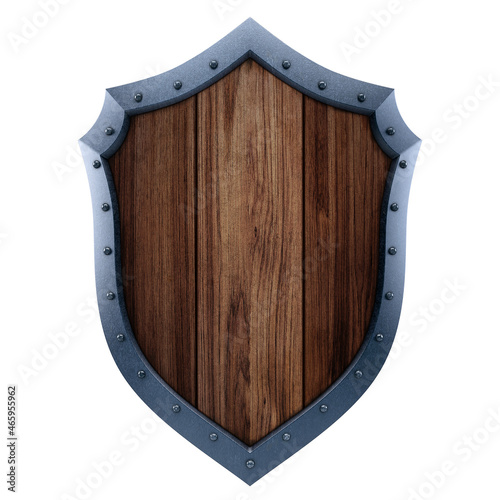 Old medieval shield 3d illustration