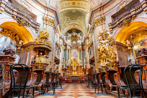 Interiors of St. Peter church (Peterskirche) in Vienna, Austria