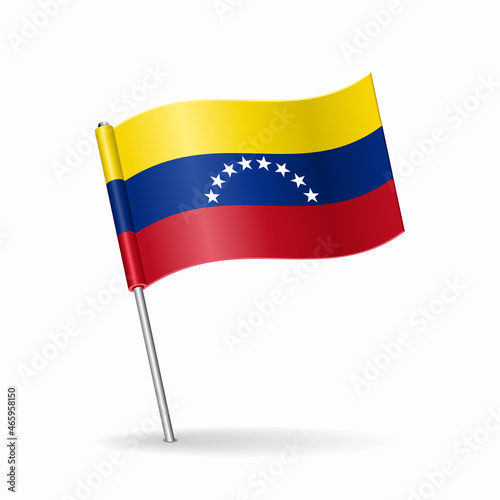 Venezuelan flag map pointer layout. Vector illustration. Free Download Venezuelan flag map pointer layout. Vector illustration. - GFXLoad